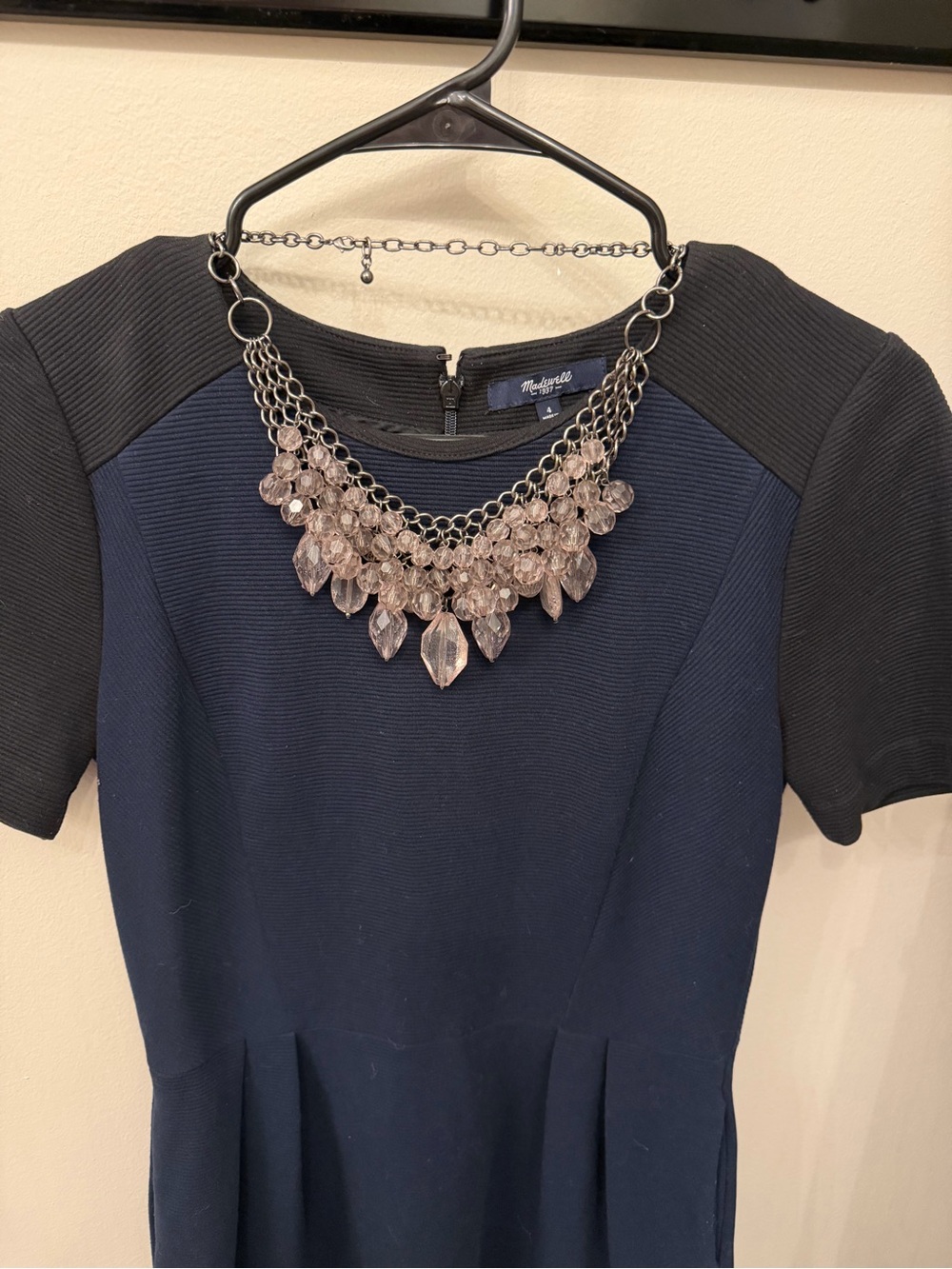 Crystal Drop Statement Necklace in Smoky Taupe